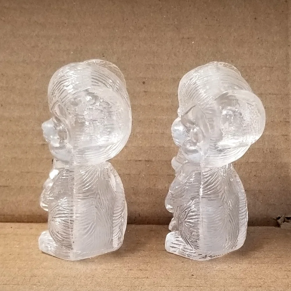 Set of 2 Acrylic Clear Mice Salt and Pepper Shakers